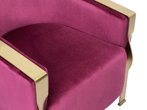 VIG Furniture Divani Casa Anthony Modern Pink & Gold Accent Chair VGZAZCS600-1-PNK