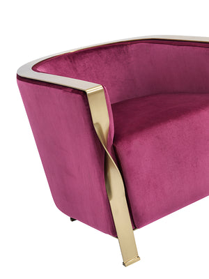 VIG Furniture Divani Casa Anthony Modern Pink & Gold Accent Chair VGZAZCS600-1-PNK