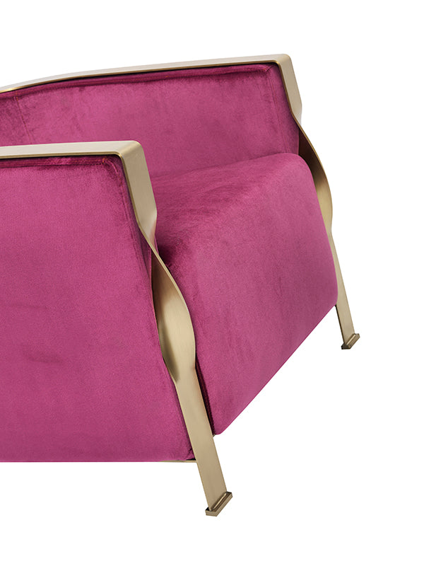 VIG Furniture Divani Casa Anthony Modern Pink & Gold Accent Chair VGZAZCS600-1-PNK