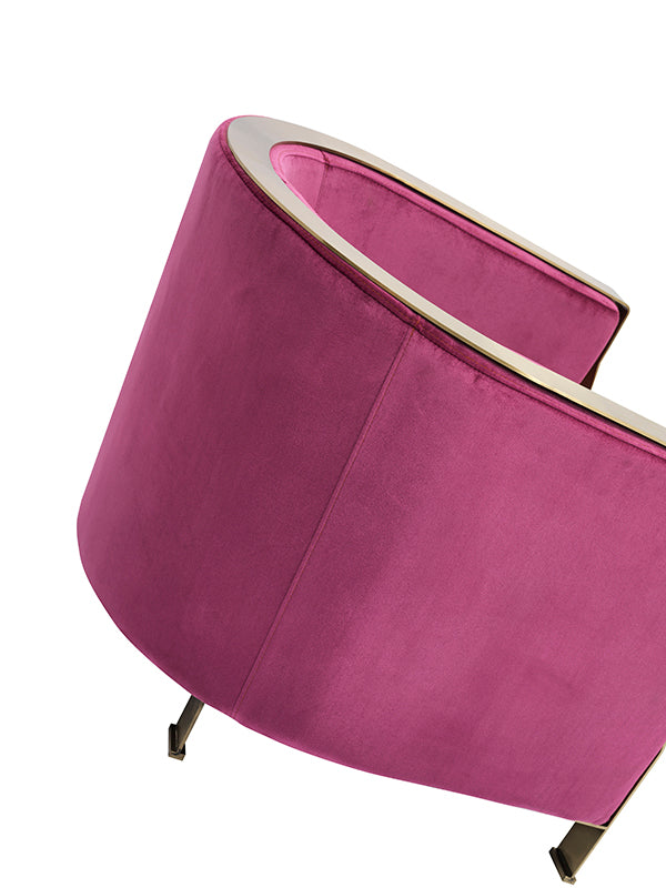 VIG Furniture Divani Casa Anthony Modern Pink & Gold Accent Chair VGZAZCS600-1-PNK