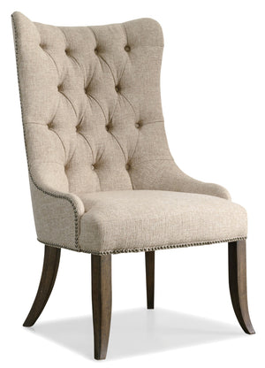 Hooker Furniture - Set of 2 - Rhapsody Traditional-Formal Tufted Dining Chair in Hardwood Solids, Fabric 5070-75511