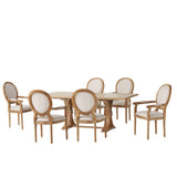 Judith French Country Wood 7-Piece Expandable Dining Set