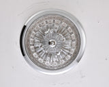 Bethel Chrome Flush Mount in Metal & Glass