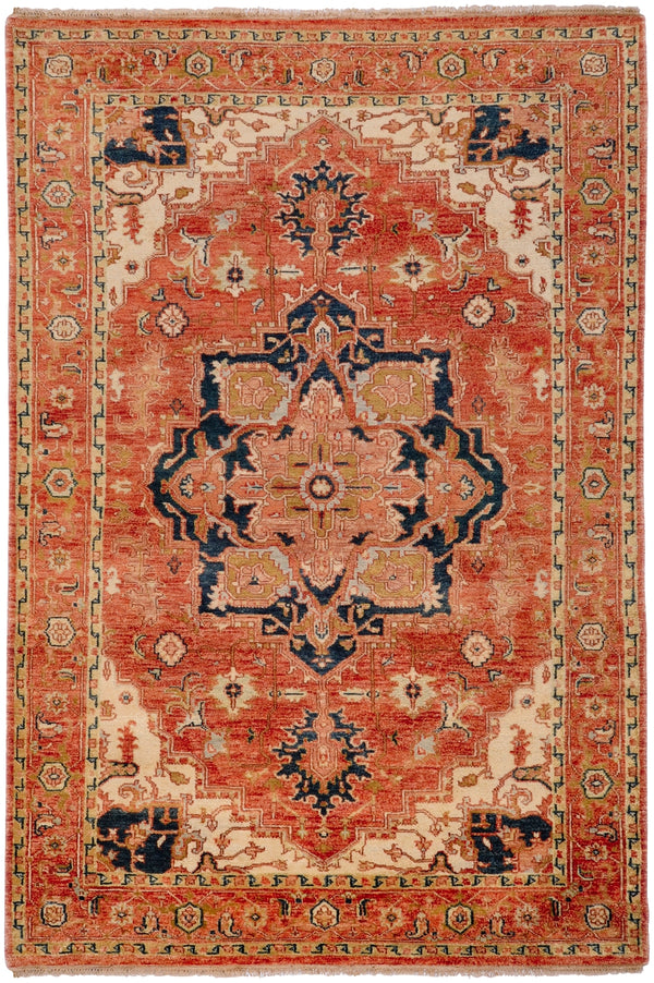 Zeus ZEU-7805 Traditional NZ Wool Rug ZEU7805-5686 Rust, Violet, Khaki, Rose, Olive, Bright Purple, Light Gray, Wheat 100% NZ Wool 5'6" x 8'6"
