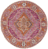 Zeus ZEU-7820 Traditional NZ Wool Rug ZEU7820-8RD Eggplant, Clay, Lime, Bright Purple, Taupe, Mauve, Navy 100% NZ Wool 8' Round