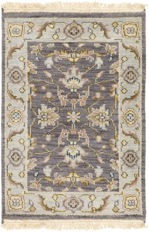 Zeus ZEU-7825 Traditional NZ Wool Rug ZEU7825-913 Charcoal, Sky Blue, Dark Brown, Cream, Camel, Tan, Taupe 100% NZ Wool 9' x 13'