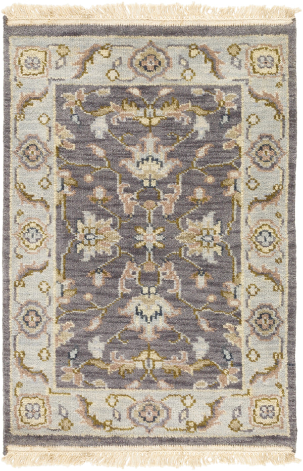 Zeus ZEU-7825 Traditional NZ Wool Rug ZEU7825-913 Charcoal, Sky Blue, Dark Brown, Cream, Camel, Tan, Taupe 100% NZ Wool 9' x 13'