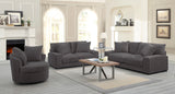 Porter Designs Big Chill Corduroy Contemporary Sofa Gray 01-33C-01-2249