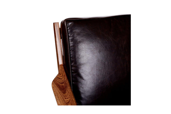 Porter Designs Corvallis Solid Sheesham Wood Modern Accent Chair Brown 02-108-06-0442