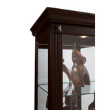 Pulaski Furniture Locking Slide Door 5 Shelf Curio Cabinet in Deep Cherry Brown 21459-PULASKI 21459-PULASKI