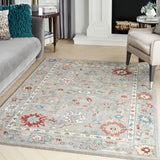 Nourison Parisa PSA03 French Country Machine Made Loom-woven Indoor Area Rug Grey 5'3" x 7'5" 99446858160
