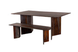 Porter Designs Cambria Solid Sheesham Wood Modern Dining Table Gray 07-116-01-8396M-KIT