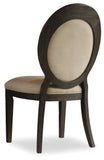 Corsica Traditional-Formal Oval Back Side Chair In Acacia Solids And Veneers - Set of 2