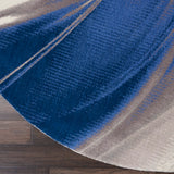 Nourison Twilight TWI28 Artistic Machine Made Loomed Indoor Area Rug Ivory Grey Blue 8' x ROUND 99446493910