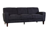 Porter Designs Evan Soft Textured Microfiber Contemporary Sofa Gray 01-195-01-8131