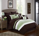 Pisa Brown King 16pc Comforter Set