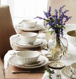 French Perle Scallop 4-Piece Place Setting