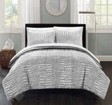 Alligator Grey Queen 3pc Comforter Set