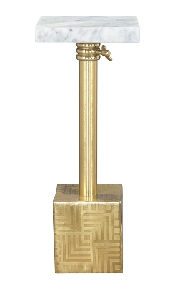 Zuo Modern Josef Marble, Iron Modern Commercial Grade Side Table White, Gold Marble, Iron