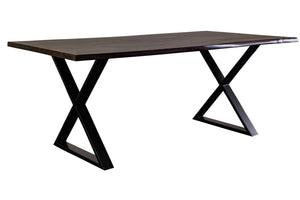 Porter Designs Manzanita Live Edge Solid Acacia Wood Natural Dining Table Gray 07-196-01-7030X-KIT