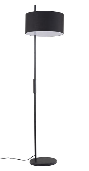 Zuo Modern Lonte Steel, Poly Cotton, Acrylic Modern Commercial Grade Floor Lamp Black Steel, Poly Cotton, Acrylic