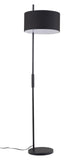 Zuo Modern Lonte Steel, Poly Cotton, Acrylic Modern Commercial Grade Floor Lamp Black Steel, Poly Cotton, Acrylic