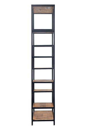 Porter Designs Delancy Solid Wood Industrial Bookcase Brown 09-116-28-3263