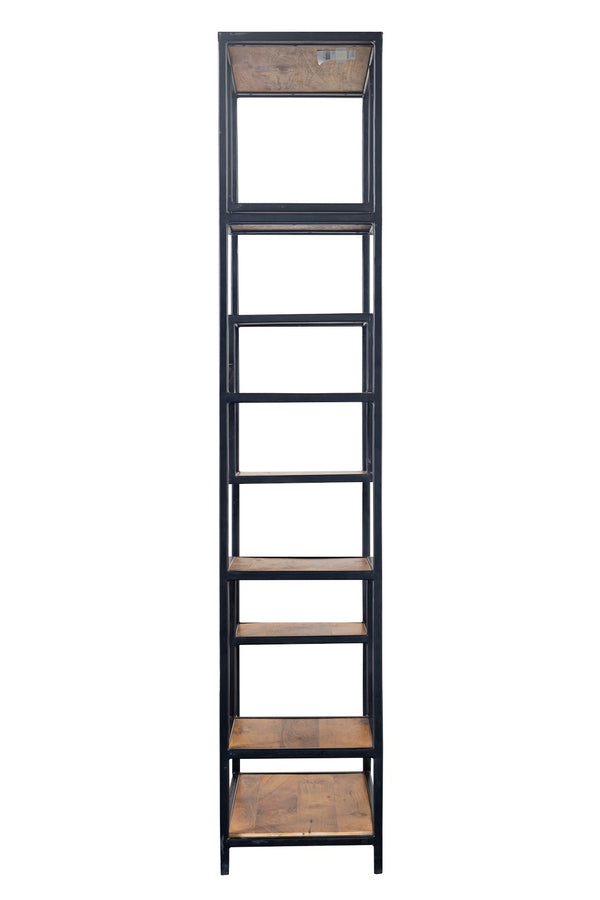 Porter Designs Delancy Solid Wood Industrial Bookcase Brown 09-116-28-3263