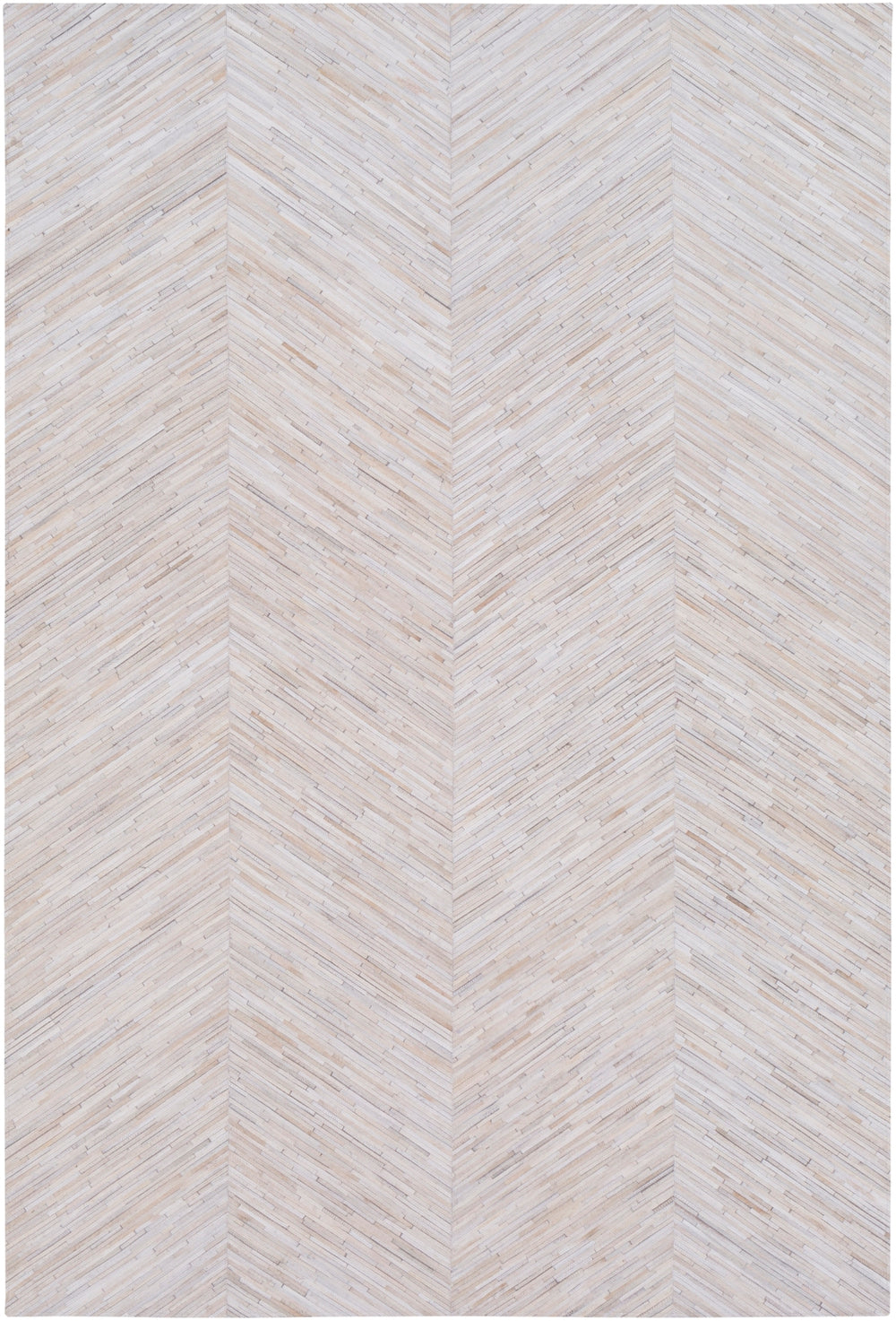 Zander ZND-1001 Modern Hair On Hide Rug ZND1001-58 Cream, Taupe, Tan 100% Hair On Hide 5' x 8'