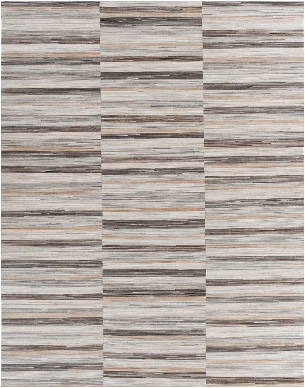 Zander ZND-1008 Rustic Hair On Hide Rug ZND1008-58 Dark Brown, Beige, Ivory, Medium Gray, Cream, Silver Gray, Camel, Tan 100% Hair On Hide 5' x 8'