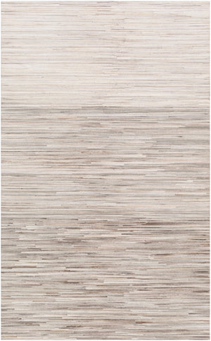 Zander ZND-1009 Rustic Hair On Hide Rug ZND1009-58 Dark Brown, Beige, Ivory, Medium Gray, Cream, Silver Gray, Camel, Tan 100% Hair On Hide 5' x 8'