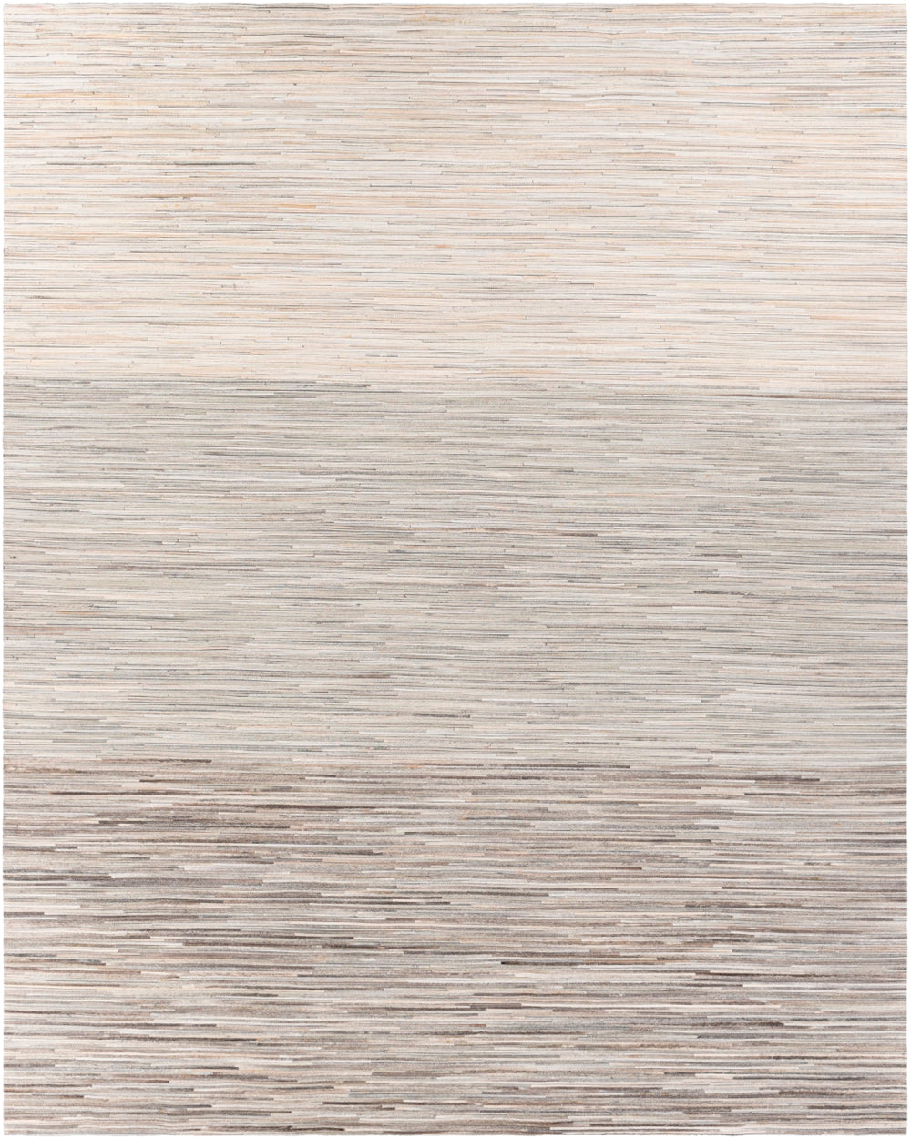 Zander ZND-1009 Rustic Hair On Hide Rug ZND1009-58 Dark Brown, Beige, Ivory, Medium Gray, Cream, Silver Gray, Camel, Tan 100% Hair On Hide 5' x 8'