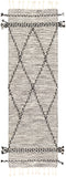 Zanafi ZNF-2300 Global Cotton Rug ZNF2300-268 Black, Cream 100% Cotton 2'6" x 8'