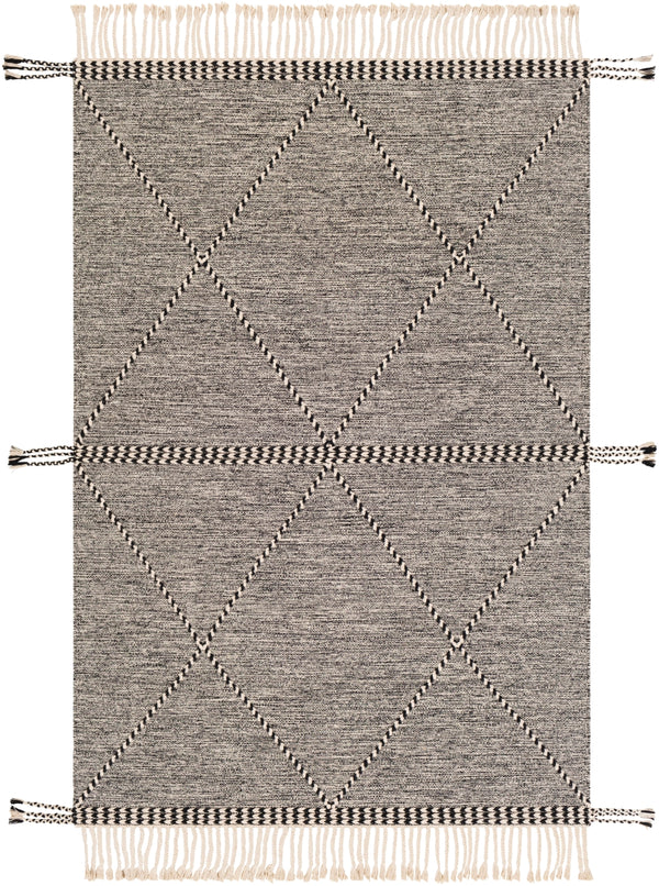 Zanafi ZNF-2301 Global Cotton Rug ZNF2301-69 Black, Cream 100% Cotton 6' x 9'