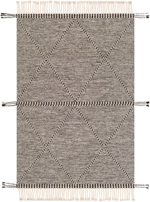 Zanafi ZNF-2301 Global Cotton Rug ZNF2301-69 Black, Cream 100% Cotton 6' x 9'