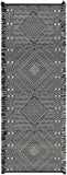 Zanafi ZNF-2303 Global Wool Rug ZNF2303-268 Black, Ivory 100% Wool 2'6" x 8'