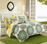 Barcelona Yellow Full/Queen 8pc Comforter Set