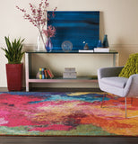 Nourison Celestial CES04 Modern Machine Made Power-loomed Indoor only Area Rug Palette 7'10" x 10'6" 99446337870