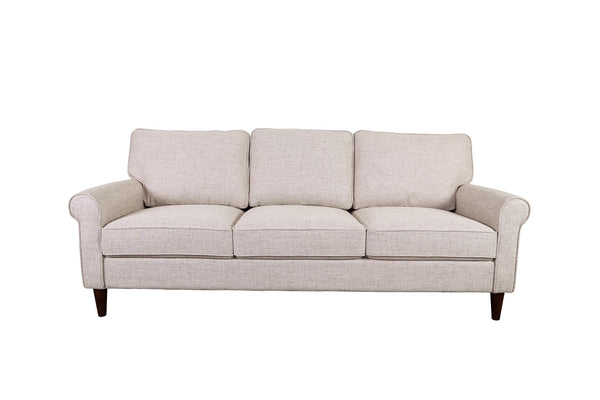 Porter Designs Kason Microfiber Transitional Sofa Cream 01-216C-01-4010