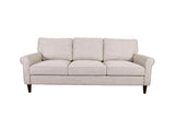 Porter Designs Kason Microfiber Transitional Sofa Cream 01-216C-01-4010