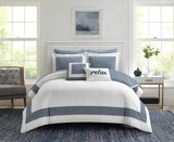 Gibson Navy Twin 7pc Comforter Set