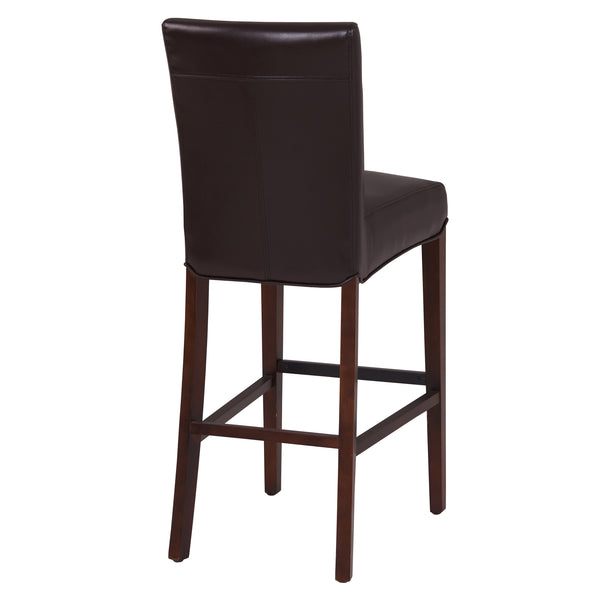 Milton Bar Stool - Stylish Bonded Leather Design with Solid Birch Frame for Modern Home Interiors