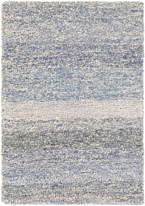 Zola ZOL-3000 Rustic Cotton, Wool Rug ZOL3000-913 Denim, Dark Blue, Navy, Cream 50% Cotton, 50% Wool 9' x 13'