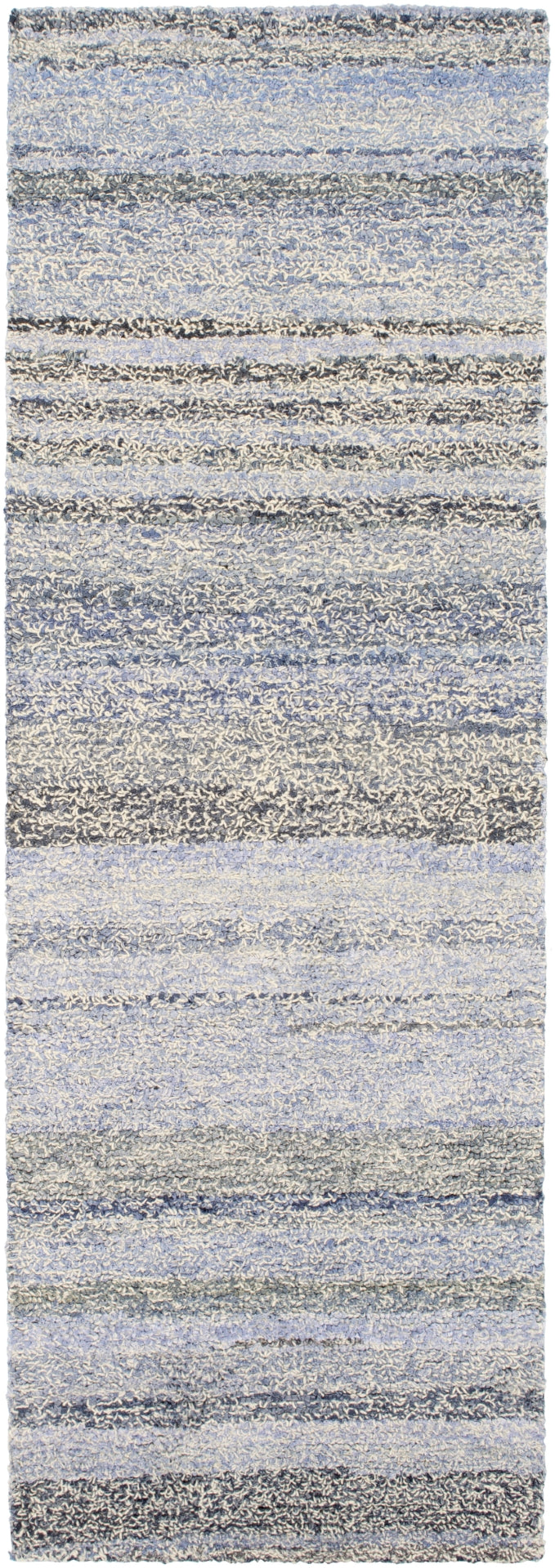 Zola ZOL-3000 Rustic Cotton, Wool Rug ZOL3000-913 Denim, Dark Blue, Navy, Cream 50% Cotton, 50% Wool 9' x 13'