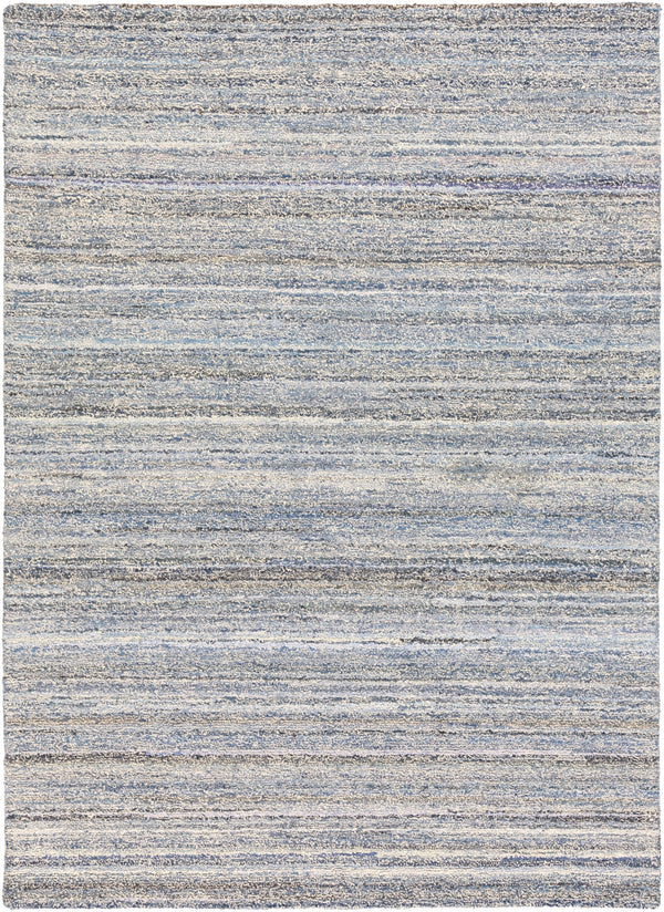 Zola ZOL-3000 Rustic Cotton, Wool Rug ZOL3000-811 Denim, Dark Blue, Navy, Cream 50% Cotton, 50% Wool 8' x 11'