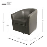 Ernest Bonded Leather Swivel Chair