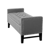 Lance Linen Dark Grey Storage Bench