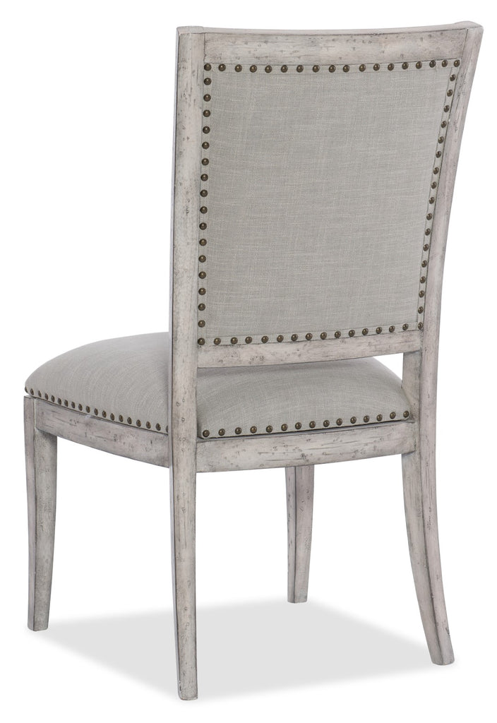 Hooker Furniture - Set of 2 - Boheme Traditional-Formal Vitton Upholstered Side Chair in Rubberwood and Hardwood Solids with Fabric 5750-75410-LTWD
