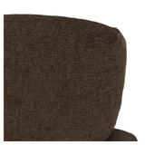 Burkehaven Contemporary Fabric 3 Seater Sofa with Nailhead Trim, Brown and Dark Brown Noble House