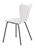 Zuo Modern Torlo 100% Polyurethane, Steel, Plywood Modern Commercial Grade Dining Chair Set - Set of 2 White 100% Polyurethane, Steel, Plywood